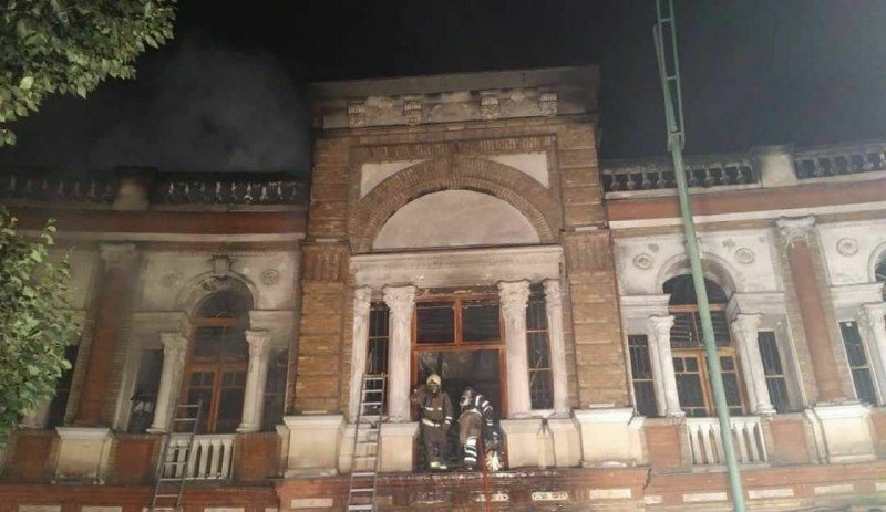 آتش‌سوزی در میدان تاریخی حسن‌آباد