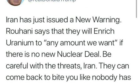توئیت تهدید آمیز ترامپ در جواب روحانی