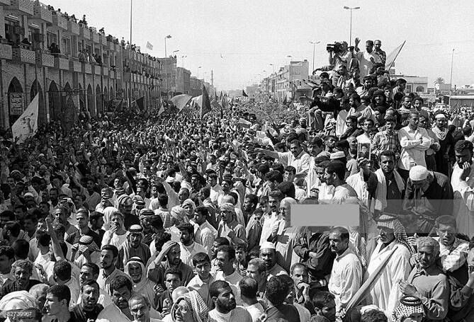 عکسی زیبا از اولین پیاده روی اربعین بعد از سقوط صدام