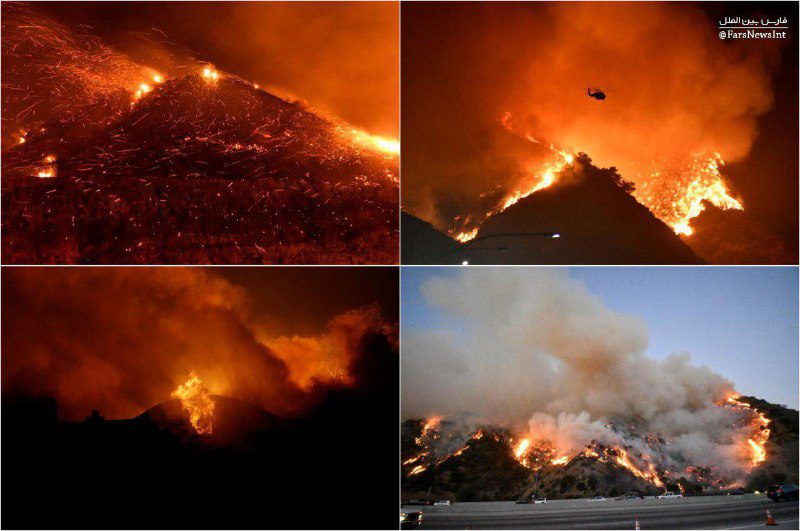 آتش کالیفرنیا بر ادعای آمریکا