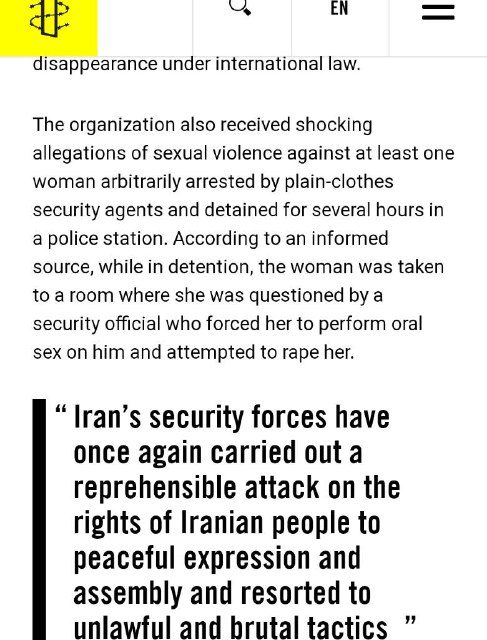 عفو بین‌الملل از اعتراضات دی ماه در ایران