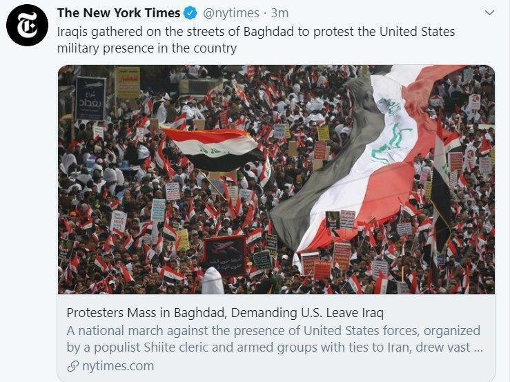 بازتاب تظاهرات گسترده عراقی‌ه